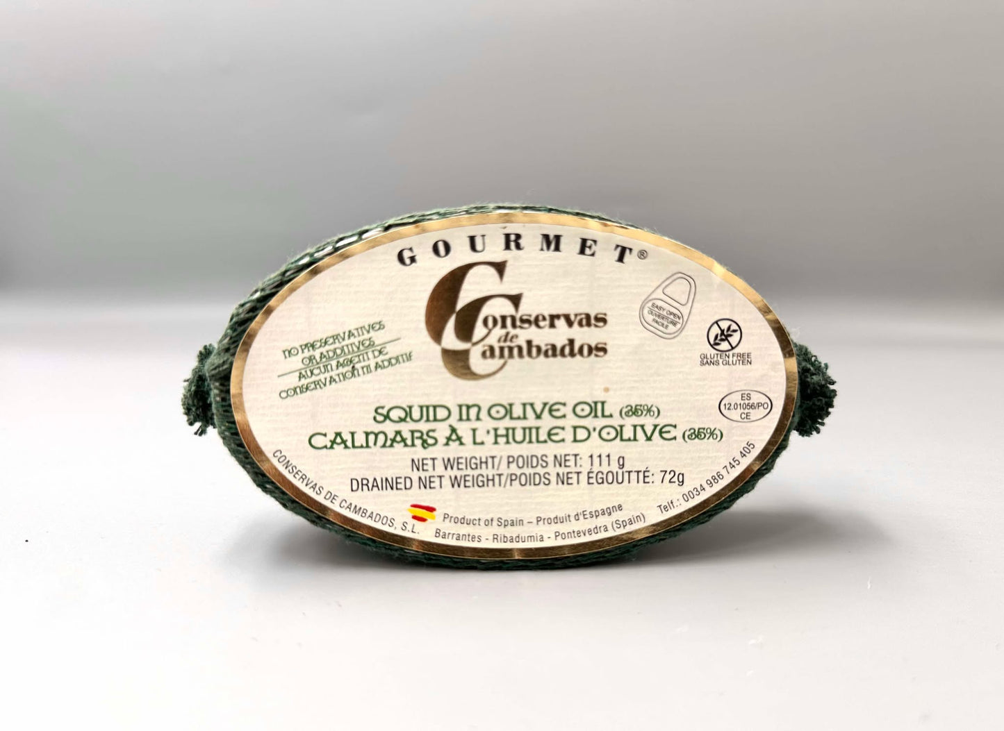 Calmars à l'huile d'olive 111g